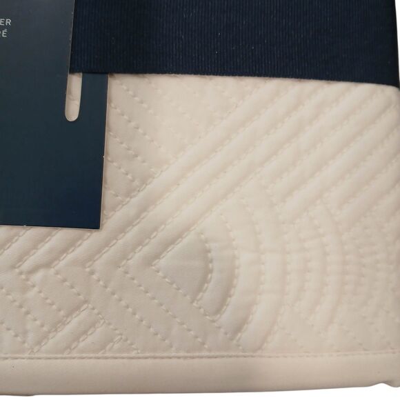 NWT Ralph Lauren Euro Pillow Sham Park Row Elysia Quilted Chic Cream Classic - Picture 2 of 4